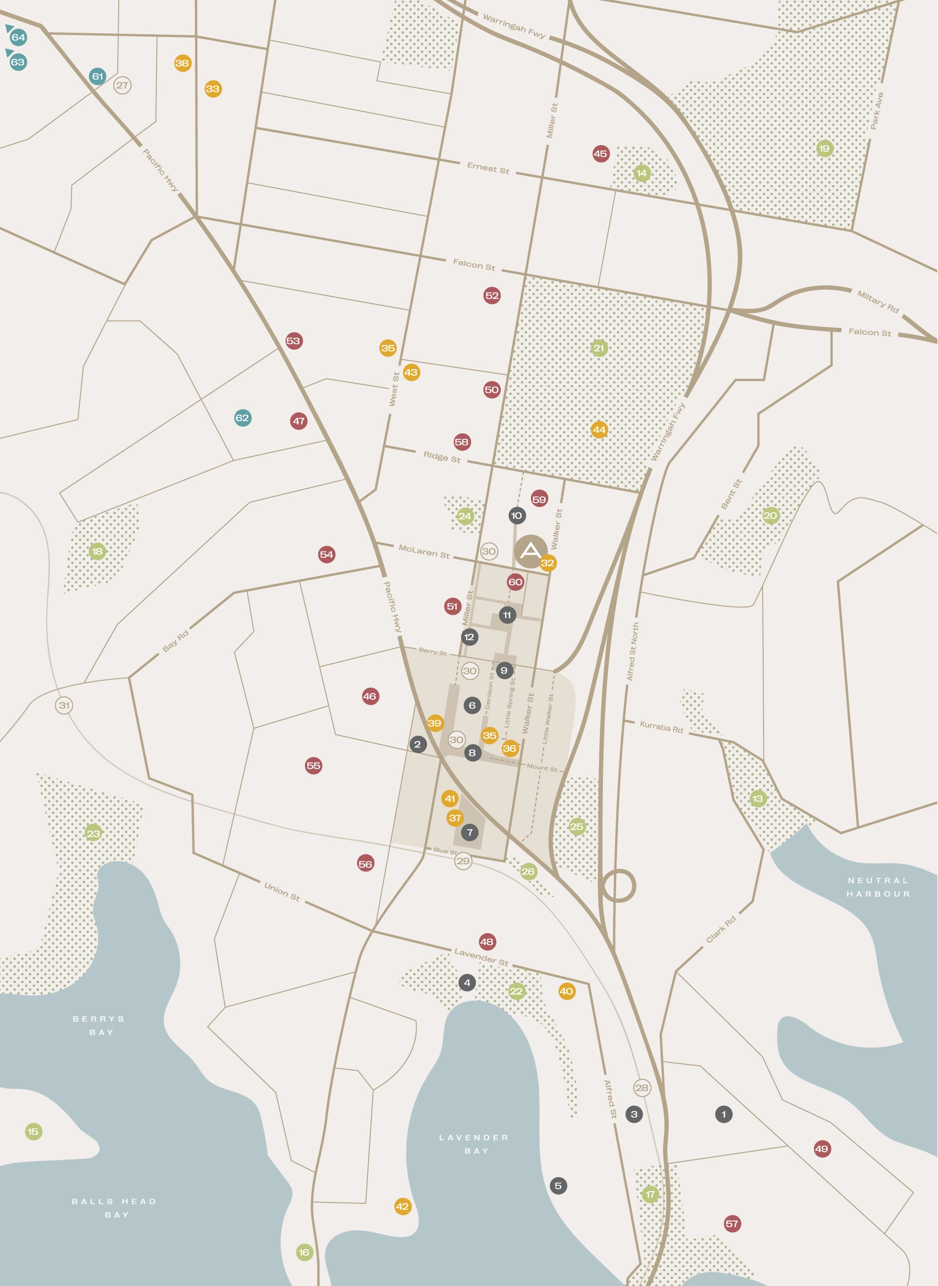 AURA Amenity map